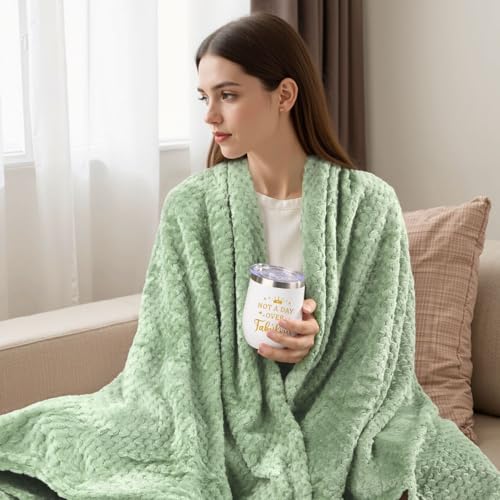 Relaxing Spa Birthday Gift Basket for Women with Flannel Blanket