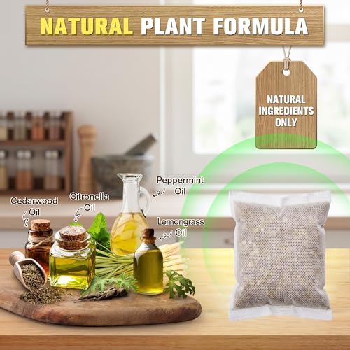 20-Pack Natural Pest Control Pouches, Plant-Based Rodent & Insect Repellent