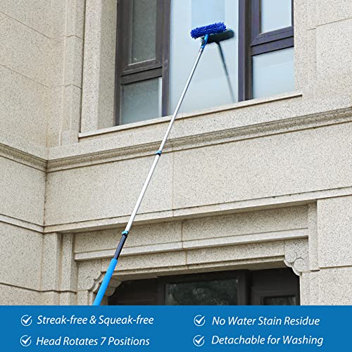 20 Ft High Reach Duster Kit with 5-12 Ft Extension Pole & Squeegee