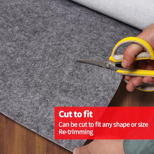 6ft Round Waterproof Non-Slip Rug Pad, 1/4 Inch Thick Carpet Underlay