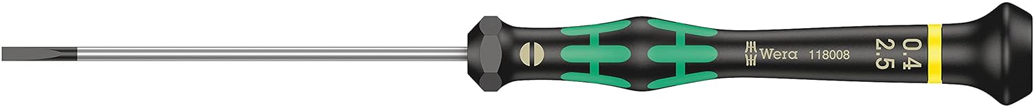 Wera 2035/6 Micro Slotted & Phillips Screwdriver Set - 6-Piece with Convenient Rack