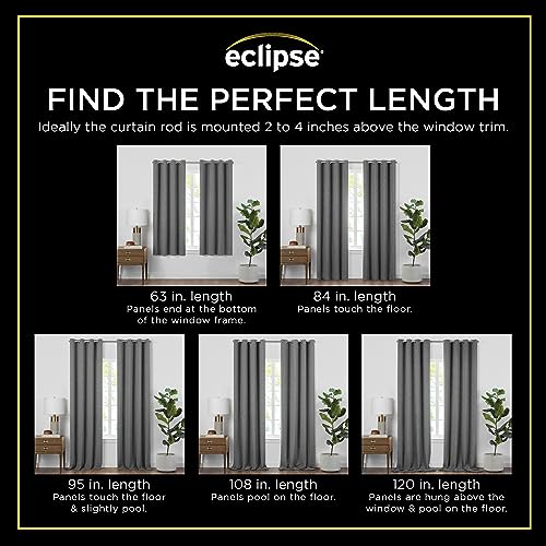Tiered Ruffle Blackout Curtain Panel, 40x84 Inch Thermal Window Dressing