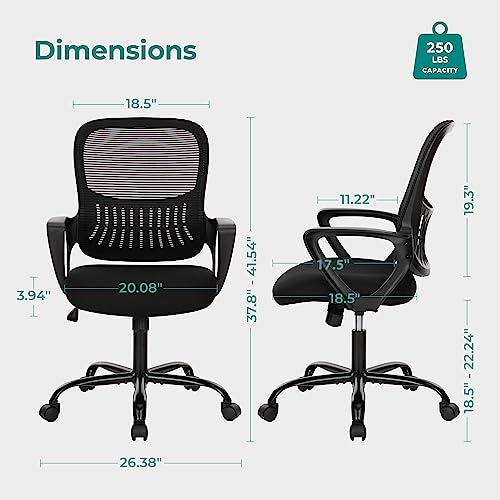 Ergonomic Mesh Office Chair with Lumbar Support and Adjustable Height