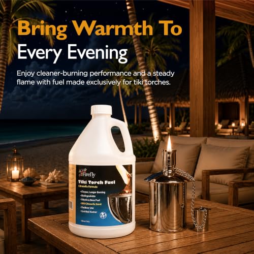 Citronella Tiki Torch Fuel & Low Smoke Lamp Oil - Clean Burn (1 Gallon, 2 Pack)