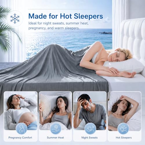 Cooling Blanket for Hot Sleepers - Breathable Queen Size 90"x90"