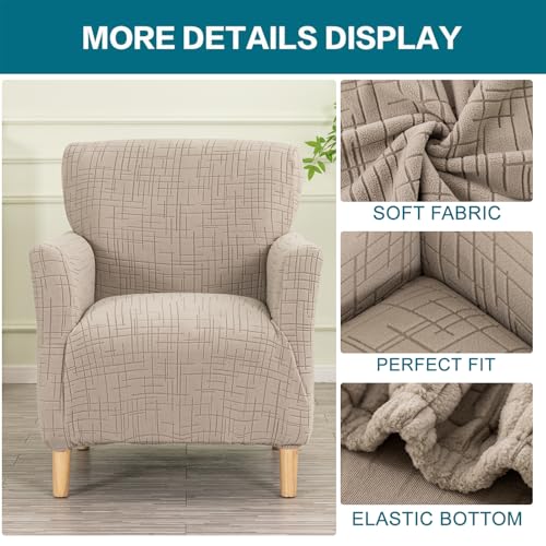 Stretch Armchair Slipcover - 1-Piece Jacquard Furniture Protector
