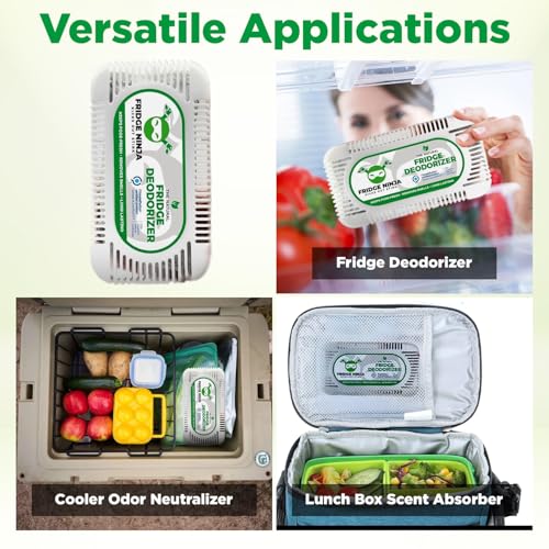 Activated Charcoal Refrigerator Deodorizer and Odor Eliminator 2-Pack