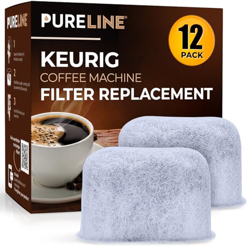 Charcoal Coffee Maker Water Filter Replacements, 12 Pack (2-Year Supply)