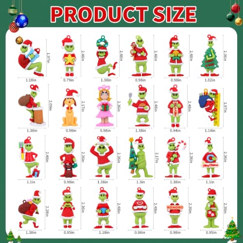 24-Piece 3D Christmas Ornaments Set for Tree Decor | Festive Holiday Decorations