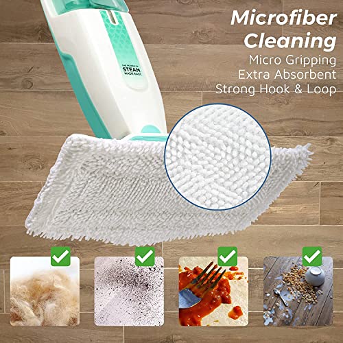 Microfiber Steam Mop Replacement Pads for Rectangle Steam Mops, 4 Pack
