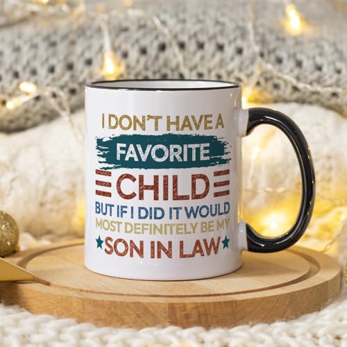Fatbaby Son-in-Law Coffee Mug Gift - Funny 11oz Ceramic Cup for Father's Day, Birthday, Christmas