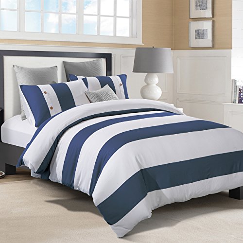 Addison Cotton Striped Duvet Cover Set - 3-Piece, Twin/XL