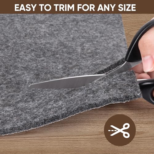 Non-Slip Rug Pad 4x6 Ft, 1/4 Inch Thick Felt and Rubber Carpet Cushion