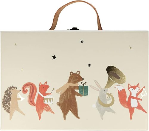 Meri Meri Advent Calendar - Marching Band Suitcase for Kids | Wooden, 9" x 6" x 4", Ages 8+