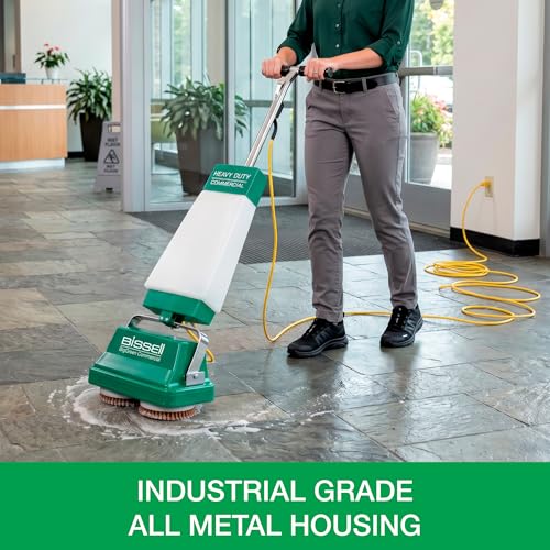 Portable Dual Brush Floor Scrubber and Polisher for Hardwood and Carpet