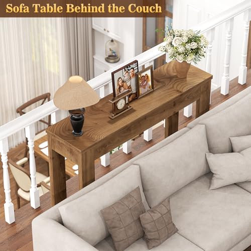 32-Inch Narrow Console Table, Rustic Farmhouse Entryway Sofa Table
