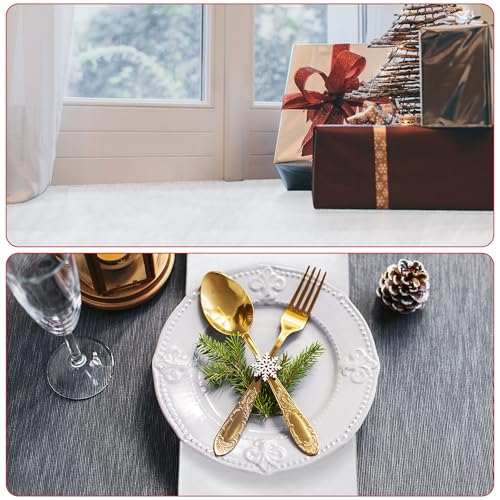 2-Pack 3x8ft Faux Snow Blanket Rolls - White Artificial Snow Sheet for Christmas Decor