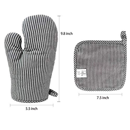 4-Piece Heat-Resistant Oven Mitts and Pot Holders Set for Cooking