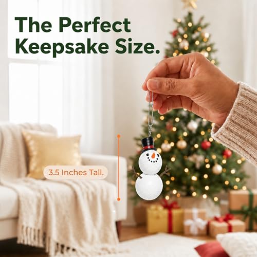 Volleyball Snowman Christmas Ornament - Whimsical Holiday Decor