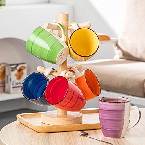 Vancasso Bonita 12oz Multicolor Ceramic Coffee Mug Set - Hot Drinks, Tea & Cocoa