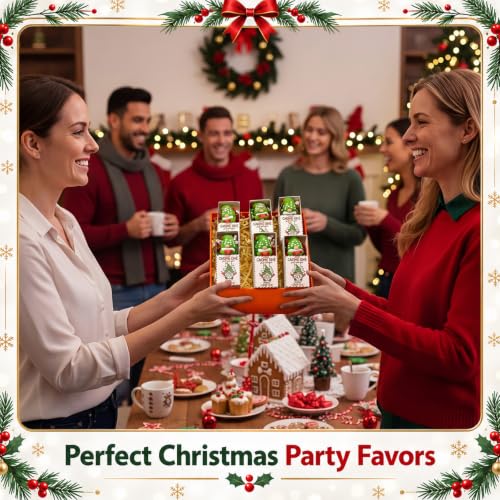 48 Sets Christmas Gnome Stress Ball Gift Boxes – 48 Gift Boxes Included (Variation: 48 / Xmas Gnome) Wettarn