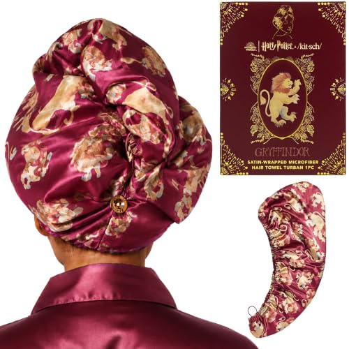 Kitsch x Harry Potter Gryffindor Microfiber Hair Towel Wrap for Women