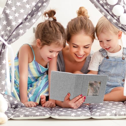 2-Pack 4x6 Linen Photo Album, Small Picture Book with Cover Window