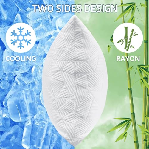BETU Cooling Shredded Memory Foam Pillow - Adjustable Queen Bed Pillow
