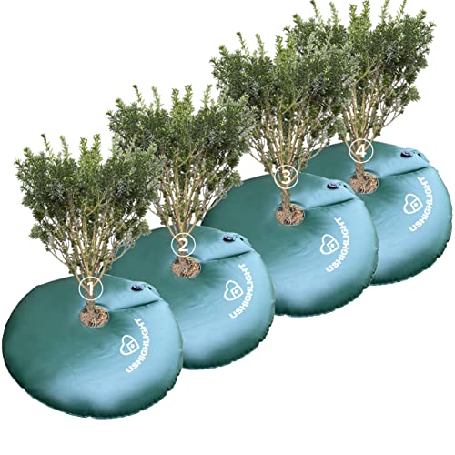 Slow Release Tree Watering Ring - 20 Gallon Drip Irrigation Bag (4-Pack)