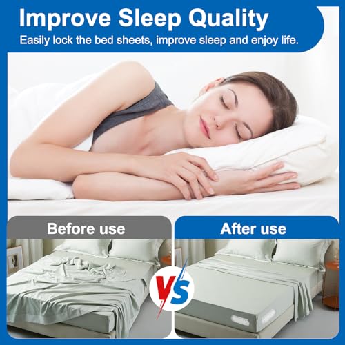 Heavy Duty Bed Sheet Holders - 4 Pack Non-Slip Fitted Sheet Clips