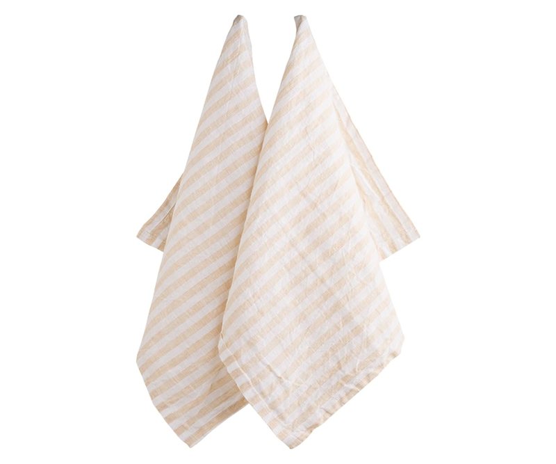 Rust Linen Kitchen Towels – Set of 2, 100% Pure Flax Linen Dish Towel (18x28”), Grain Sack Tea Towel for Kitchen, Farmhouse Style Hand Towels & Cleaning, Halloween French Dishtowels