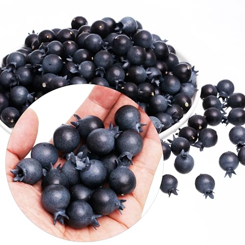 120 Pcs Artificial Blueberries - Lifelike Frosted Fake Fruit