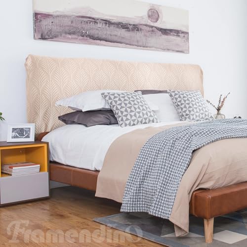 Stretch Headboard Protector Cover for King Size Bed - Beige