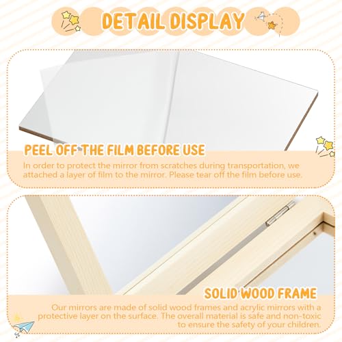3-Panel Sensory Tri-Fold Mirror for Light Table and Early Learning