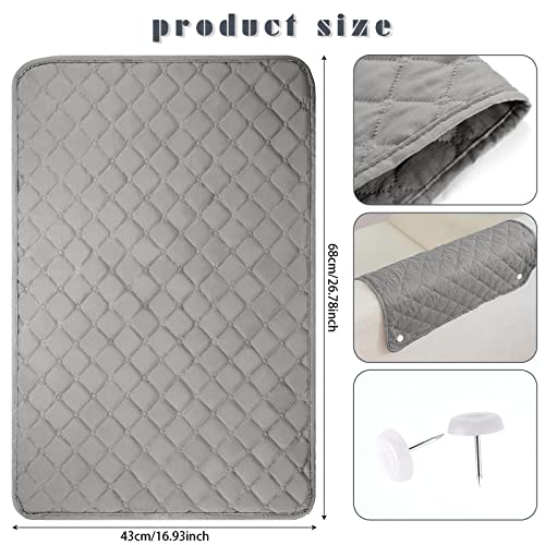 Recliner Headrest Protector Cover for Sofa and Chair - Light Gray