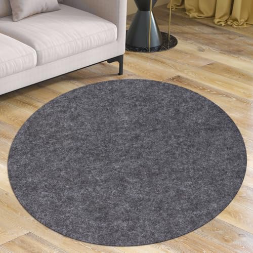 6ft Round Waterproof Non-Slip Rug Pad, 1/4 Inch Thick Carpet Underlay
