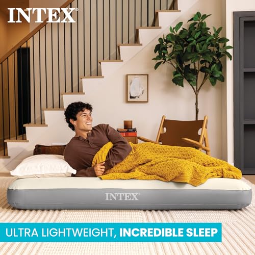 Twin Air Mattress - 10" Single-High Inflatable Bed for Guests & Camping