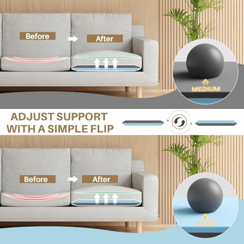 Sofa Cushion Support for Sagging Seats - 20x20x2 Inch High Density Foam