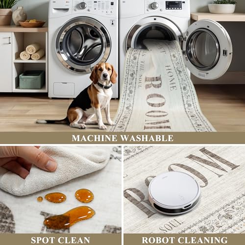 20"x60" Non-Slip Laundry Room Rug - Washable Stain Resistant Runner Mat
