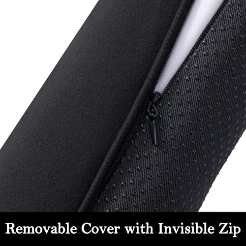 Weighted Door Draft Stopper 38-Inch - Removable Washable Cover, Black