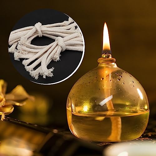 Round Cotton Oil Lamp Wicks - 20 PCS for Tiki Torches & Oil Lamps