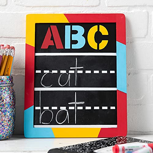 Plaid Double-Sided Framed Chalkboard 8.5x10.5 Inches - 1 Pack