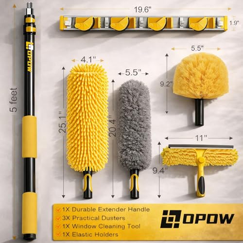 High Ceiling Duster Kit with 5-12ft Extension Pole & Attachments