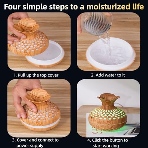 Mini USB Flower Humidifier 300ml Desktop Desk Air Humidifier