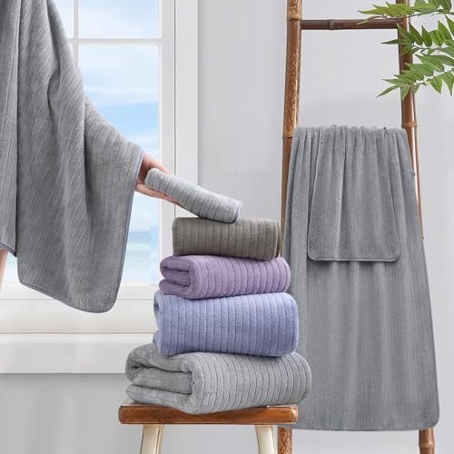 18-Piece Microfiber Bath Towel Set, Ultra-Soft Absorbent Shower Towels