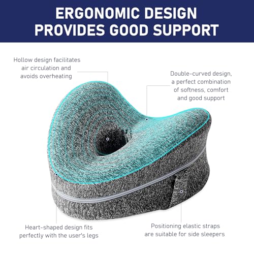 Memory Foam Alignment Pillow for Side Sleepers - Ergonomic Knee Support