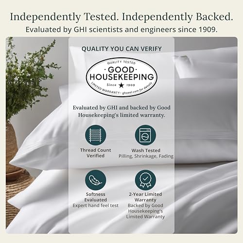 Organic Cotton Percale Queen Pillowcases, 2-Pack with Envelope Closure