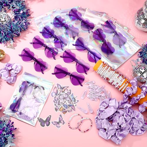 134 Pcs Disco Party Favor Set with Friendship Bracelets and Sunglasses