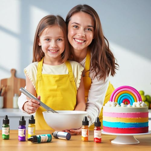 Oil-Based Food Coloring Set for Chocolate & Baking - 7 Colors Edible Dye