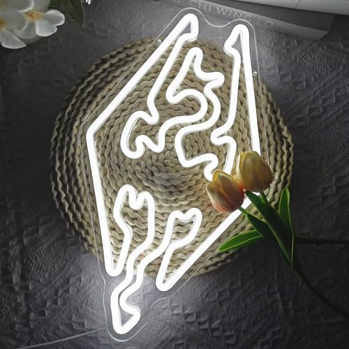 Vveikea White Dragon Neon Sign - LED Neon Light for Gaming Room, USB Powered